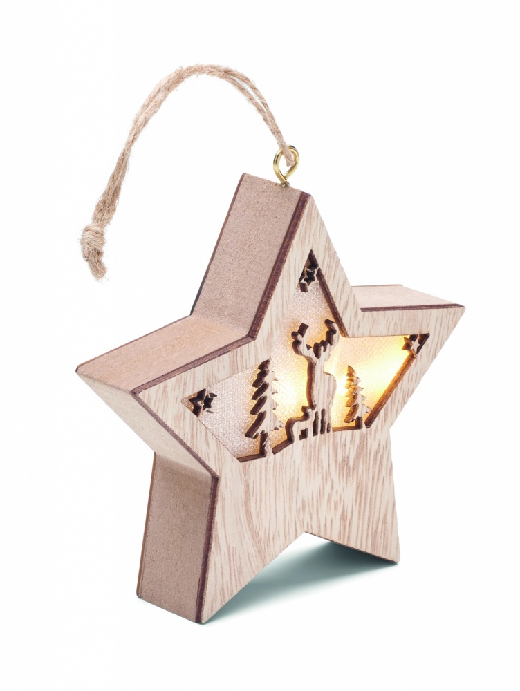 Logotrade promotional merchandise picture of: MDF star with light