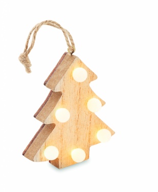 Logo trade advertising products image of: Wooden weed tree with lights