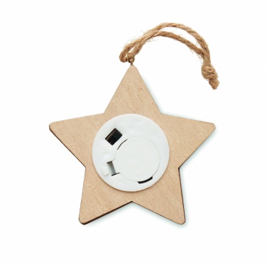 Logo trade promotional products picture of: Wooden weed star with lights