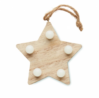 Logo trade advertising products picture of: Wooden weed star with lights