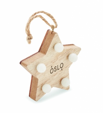 Logotrade promotional merchandise picture of: Wooden weed star with lights