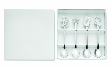 Logo trade corporate gift photo of: Set of 4 Christmas tea spoon