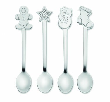 Logotrade promotional items photo of: Set of 4 Christmas tea spoon