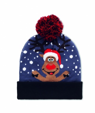 Logo trade promotional products image of: Christmas knitted beanie LED