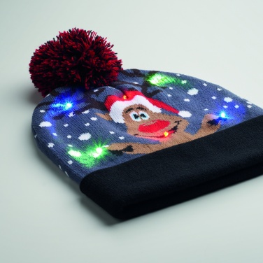 Logo trade advertising product photo of: Christmas knitted beanie LED