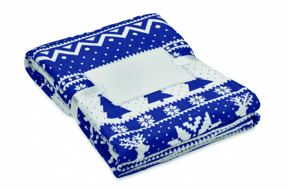 Logo trade promotional gift photo of: RPET fleece blanket 190 gr/m²