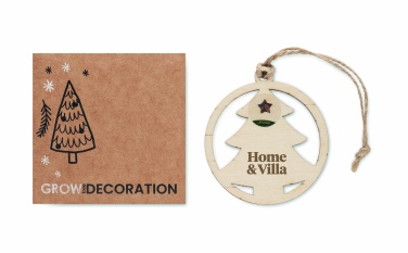 Logo trade promotional gift photo of: Wooden tree shape hanger