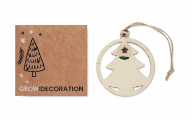 Logo trade advertising products picture of: Wooden tree shape hanger