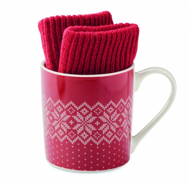 Logo trade advertising product photo of: Winter gift mug and gloves set