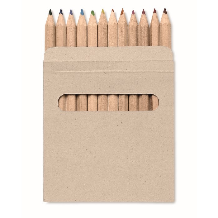 Logo trade promotional items picture of: 12 coloured pencils set