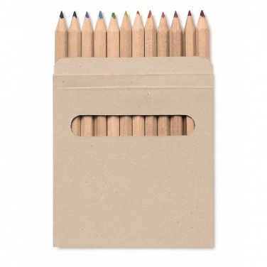 Logo trade promotional merchandise photo of: 12 coloured pencils set