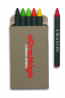 Logotrade promotional merchandise image of: Carton of 6 wax crayons