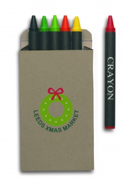 Logotrade promotional merchandise photo of: Carton of 6 wax crayons