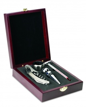 Logotrade promotional gift image of: Classic wine set in wooden box