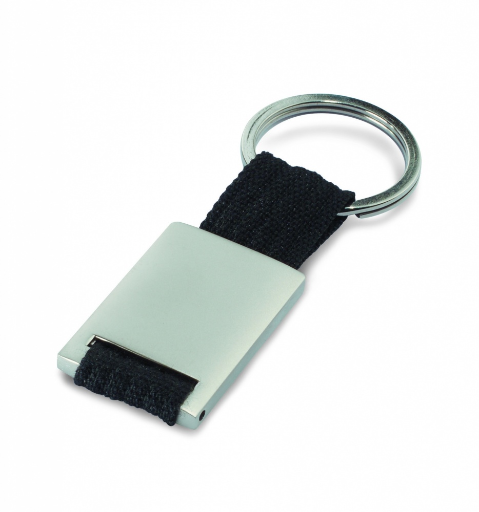 Logo trade promotional giveaway photo of: Metal rectangular key ring Espoo