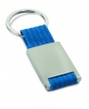 Metal rectangular key ring, Blue