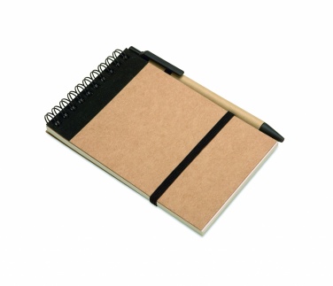 Logo trade advertising product photo of: A6 recycled notepad with pen