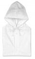 PVC raincoat with hood, White