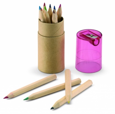 Logo trade promotional merchandise photo of: 12 coloured pencils