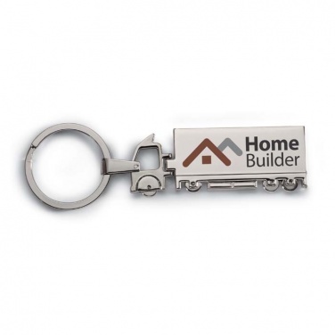 Logo trade promotional gift photo of: Truck metal key ring Oulu