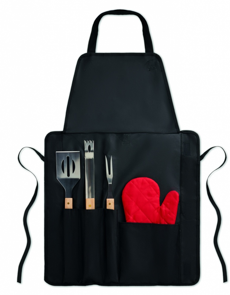 Logotrade advertising products photo of: BBQ apron with BBQ tools