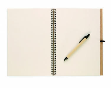 Logotrade promotional merchandise picture of: Recycled notebook with pen