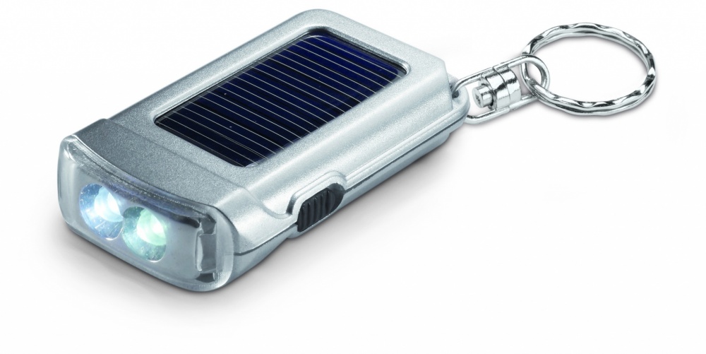 Logo trade promotional gift photo of: Solar powered torch key ring Vaasa