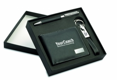 Logotrade promotional product picture of: Ball pen key ring and wallet Lappeenranta