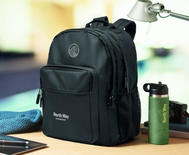 Logo trade promotional gifts image of: 300D RPET laptop backpack