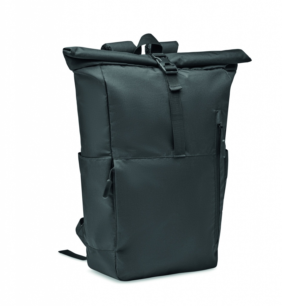 Logotrade promotional giveaway image of: 300D RPET rolltop backpack