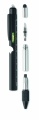 Spirit level pen with ruler, Black