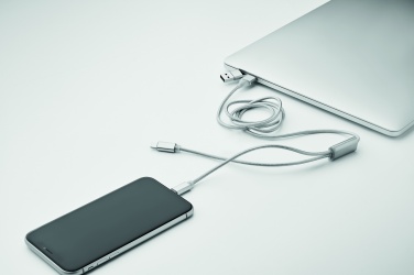 Logo trade corporate gift photo of: 2 in 1 long charging cable