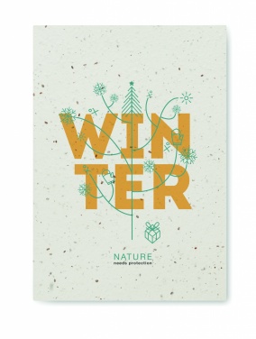 Logo trade promotional items picture of: A5 seed paper cover notebook