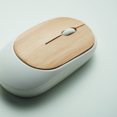 Logo trade promotional gift photo of: Wireless mouse in bamboo