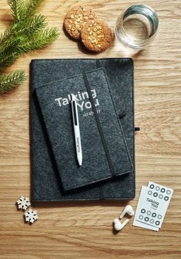 Logo trade business gift photo of: A5 notebook RPET felt