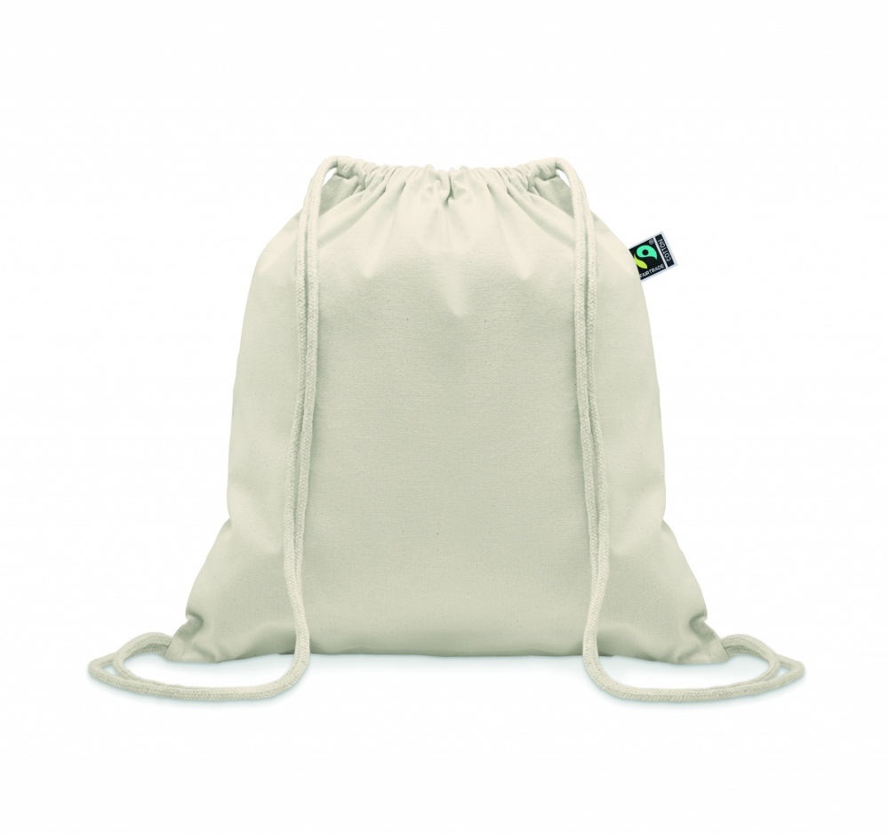 Logo trade promotional giveaway photo of: Drawstring bag Fairtrade