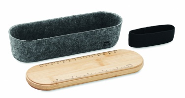 Logotrade corporate gift image of: RPET felt pencil case with lid