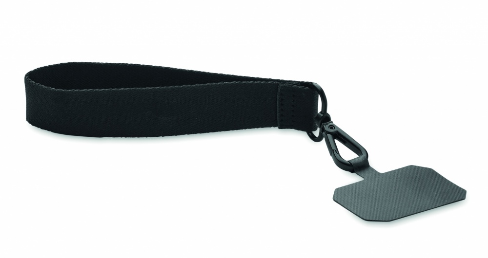 Logo trade promotional merchandise image of: Polyester phone wrist strap