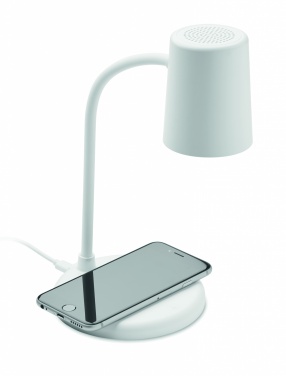 Logo trade promotional merchandise picture of: Wireless charger, lamp speaker