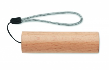 Logo trade promotional merchandise image of: Beech wood rechargeable torch