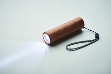 Logotrade business gift image of: Beech wood rechargeable torch