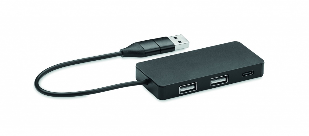 Logo trade corporate gifts picture of: 3 port USB hub with 20cm cable