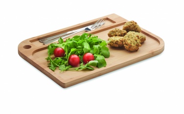 Logo trade promotional giveaways image of: Meal plate in bamboo