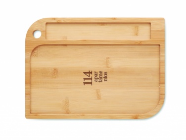 Logo trade corporate gifts image of: Meal plate in bamboo