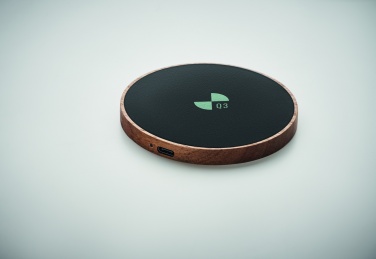 Logotrade promotional products photo of: Wireless charger in acacia 15W