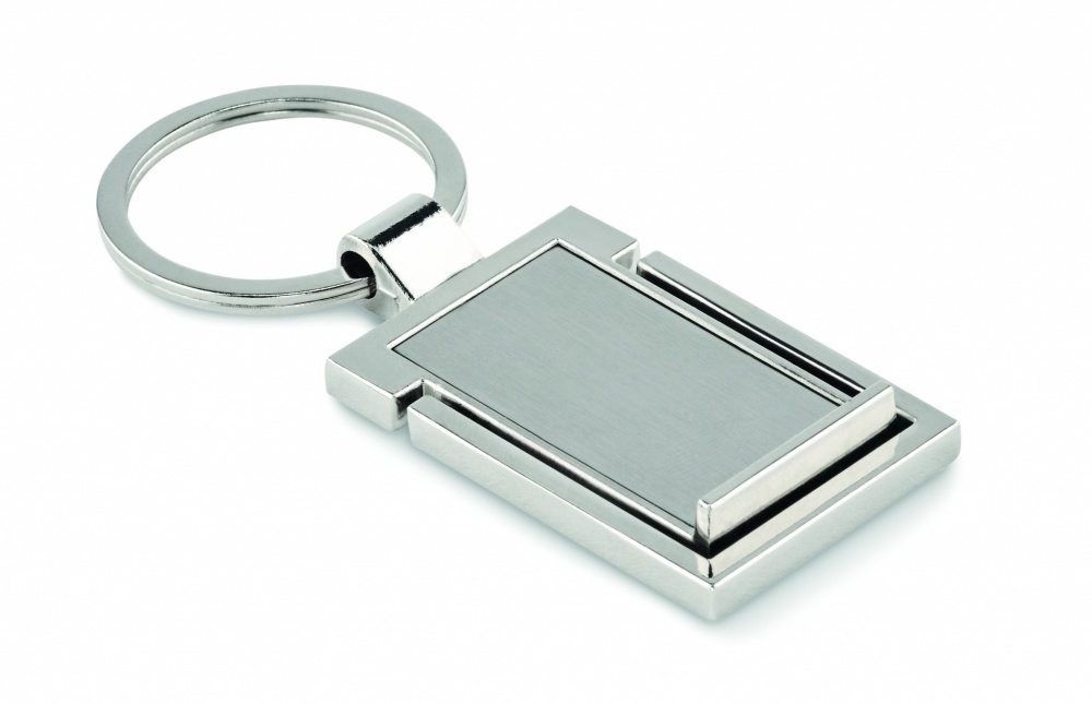 Logo trade promotional merchandise photo of: Metal key ring phone stand