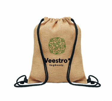 Logo trade corporate gift photo of: Jute drawstring bag