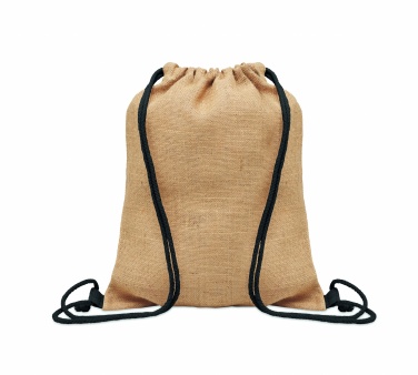 Logo trade promotional merchandise picture of: Jute drawstring bag