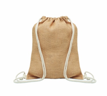 Logo trade promotional giveaways picture of: Jute drawstring bag