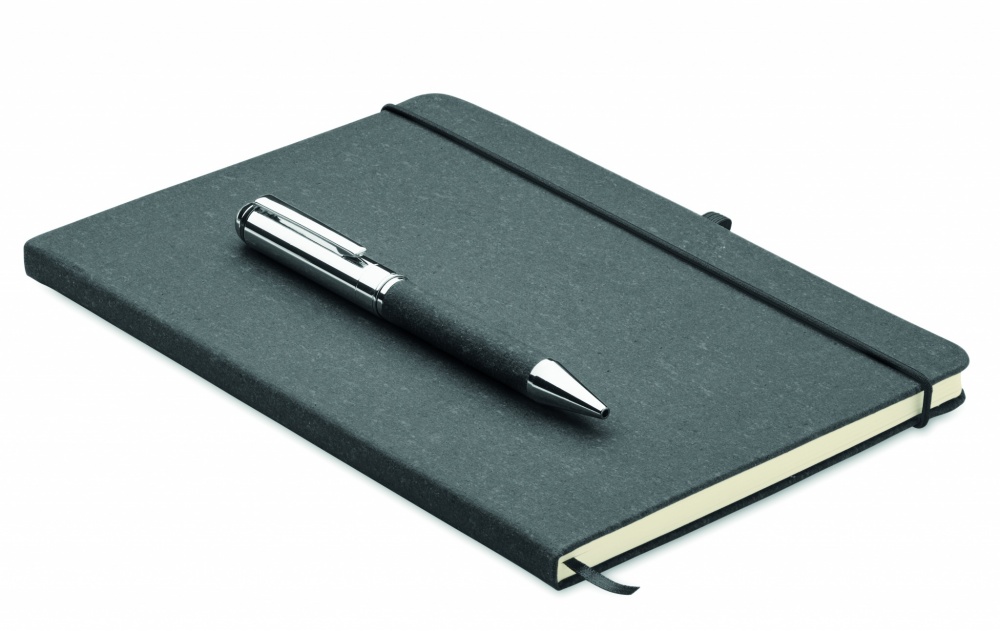 Logotrade advertising product image of: Recycled leather notebook set